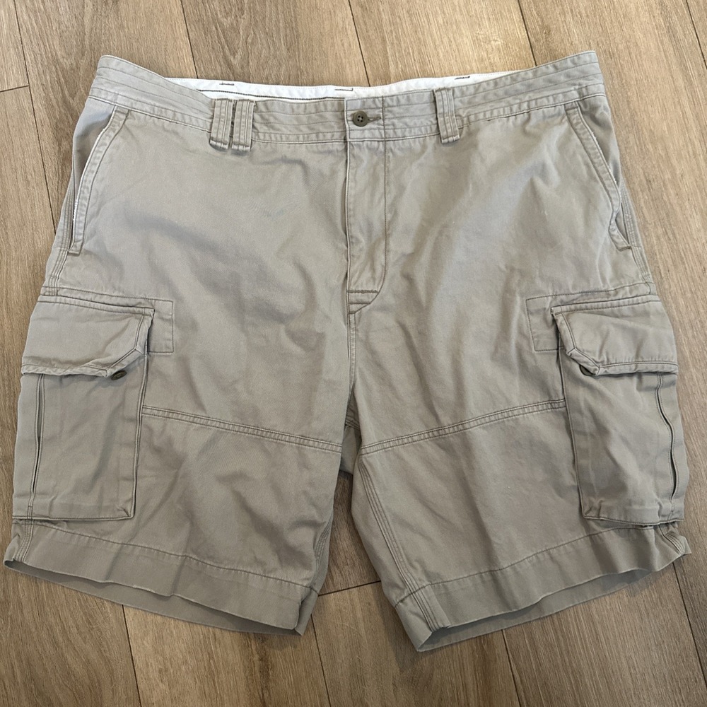 NWT Polo‎ Ralph Lauren Classic Chino Cargo Shorts Mens 48B Khaki Beige Big Tall